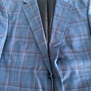Peter Millar Navy Checkered Blazer
